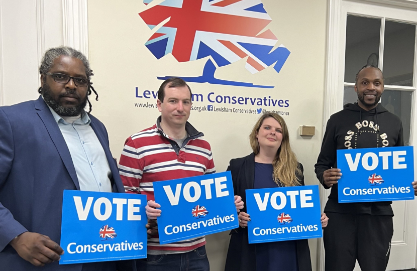 Christine Wallace pictured with other Lewisham Conservatives