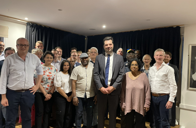 Kieran Terry with Local Conservatives after the Selection Meeting