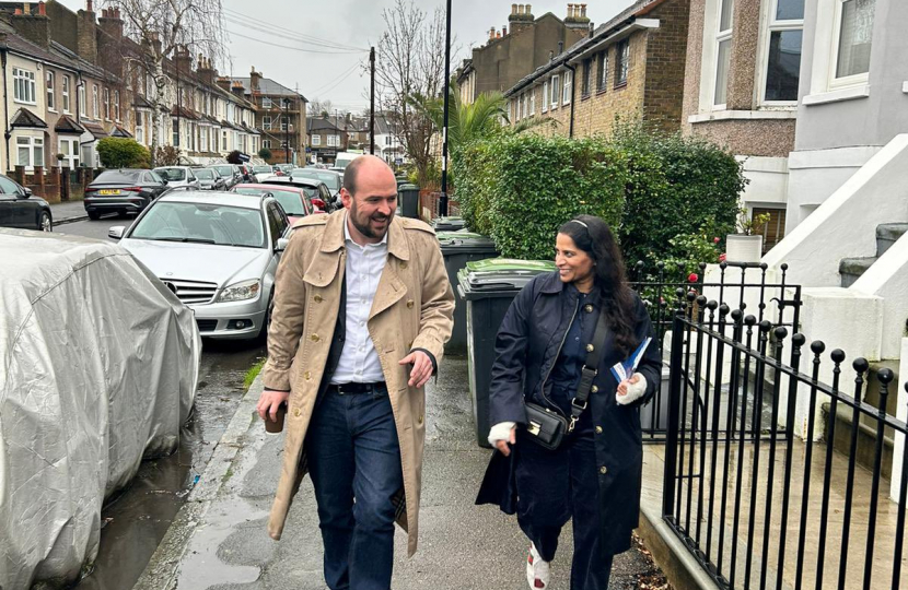 Siama Qadar canvassing with Conservative Party Chairman Richard Holden