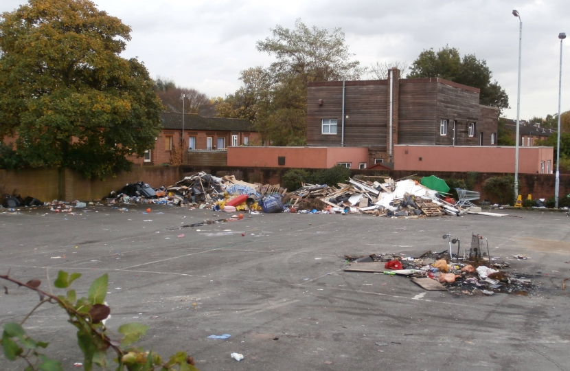 The mess left by the travellers