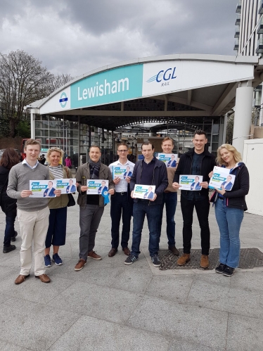 Ross Archer Campaigning in Lewisham