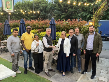 Louise Brice in a photo with Lewisham Conservative Party members.