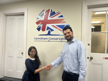 Siama Qadar pictured with GLA candidate Kieran Terry.