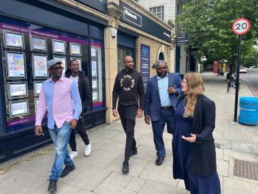 Christine Wallace speaking to Lewisham residents