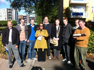 Simon Nundy, Marina Yannakoudakis MEP and the local Conservative campaign team